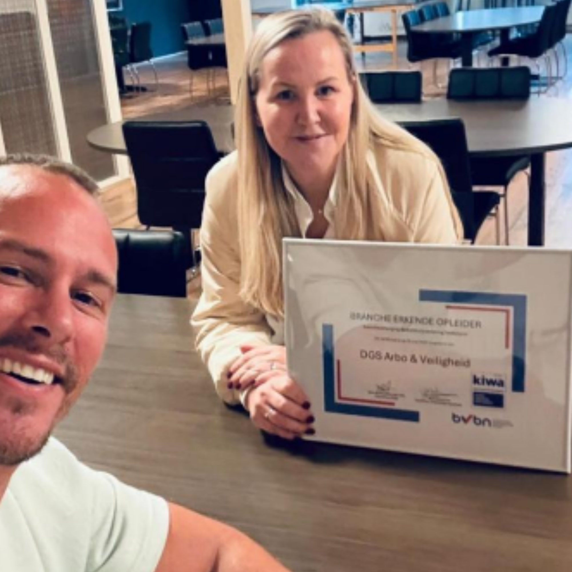 Uitreiking certifcaat erkenning DGS Arbo & Veiligheid